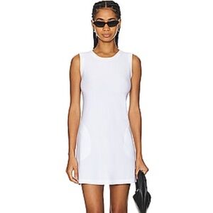 NORMA KAMALI Sleeveless Swing Mini Dress in Snow White